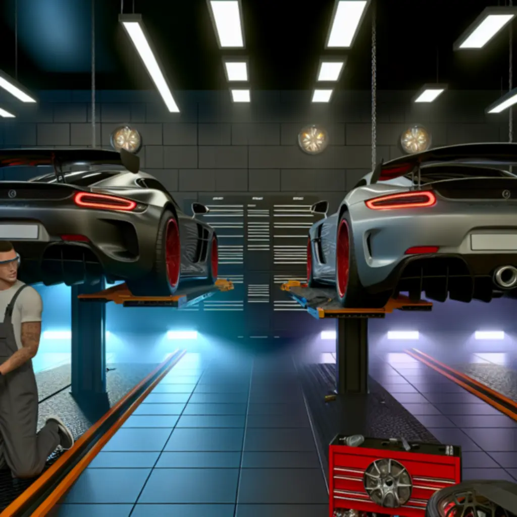 Warsztat samochodowy z nowoczesnym sprzętem do tuningu i napraw